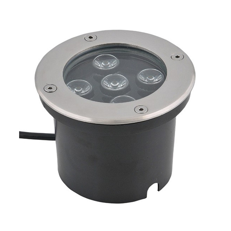 5W DMX IP66 Waterproof RGB LED Ground Light Round Type Garden Underground Light