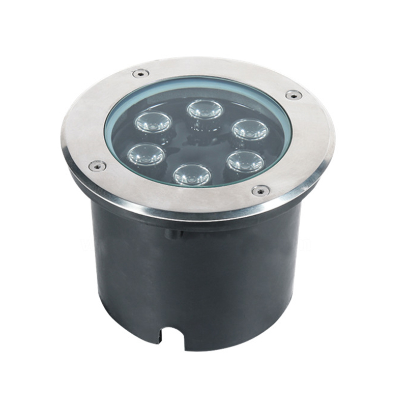 6W DMX IP66 Waterproof LED Ground Light RGB Round Underground Light